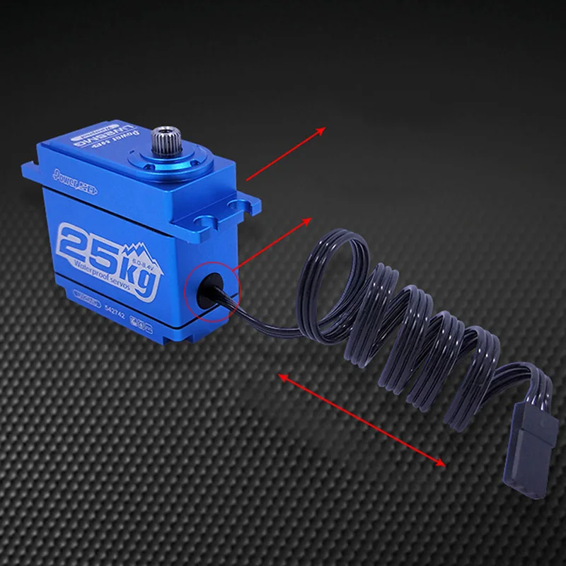 

Hot Power HD LW-25MG 25KG/0.14S Waterproof High Torque Metal Gear Standard Digital Servo for 1/8 1/10 Scale RC Cars