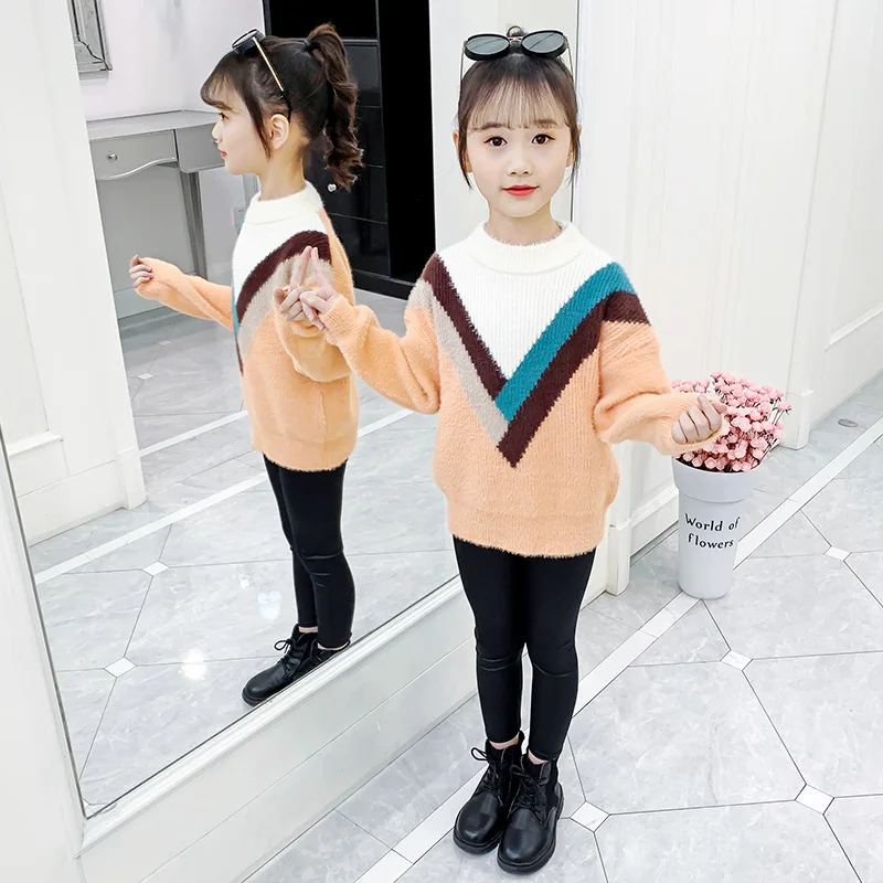 

Sweaters 2019 Winter Baby Girls Sweater Fashion Children Kids Knitwear Cotton Pullover Sweater Autumn Teenage Girls Top Clothes