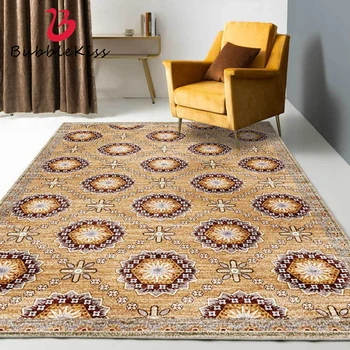 

Bubble Kiss Anti-Wrinkle Nordic Style Brown Geometric Pattern Carpets 100% Polyester Modern Home Carpet Bedroom Decor Area Rugs