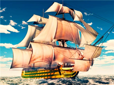 DIY Diamond Painting New Arrival Sailboat Home Decor Full Square round Mosaic Ship Embroidery Sunset Sea 9