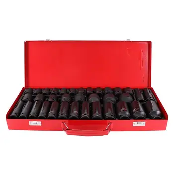 

35pcs 1/2 Inch Spline Bit Socket Set Power Drive Socket Driver Bit Tool Set Kit with Carrying Case