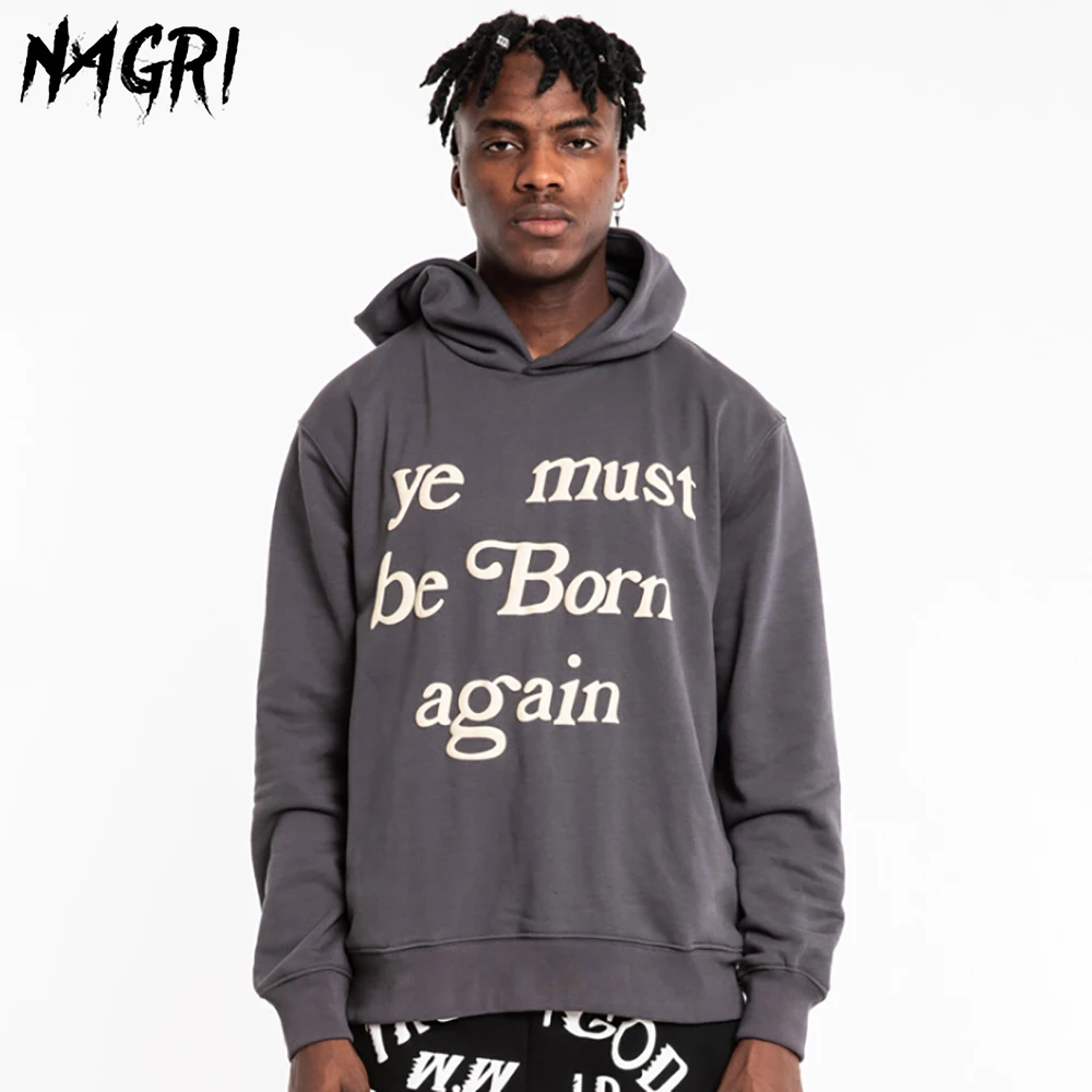 NAGRI Kanye толстовка с надписями для мужчин надписью You Must Be Bron Again уличная одежда хип