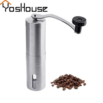 

YosHouse Portable Stainless Steel Manual Coffee Bean Grinder Handmade Grinder Manual Grinding Machine Kitchen Accessories