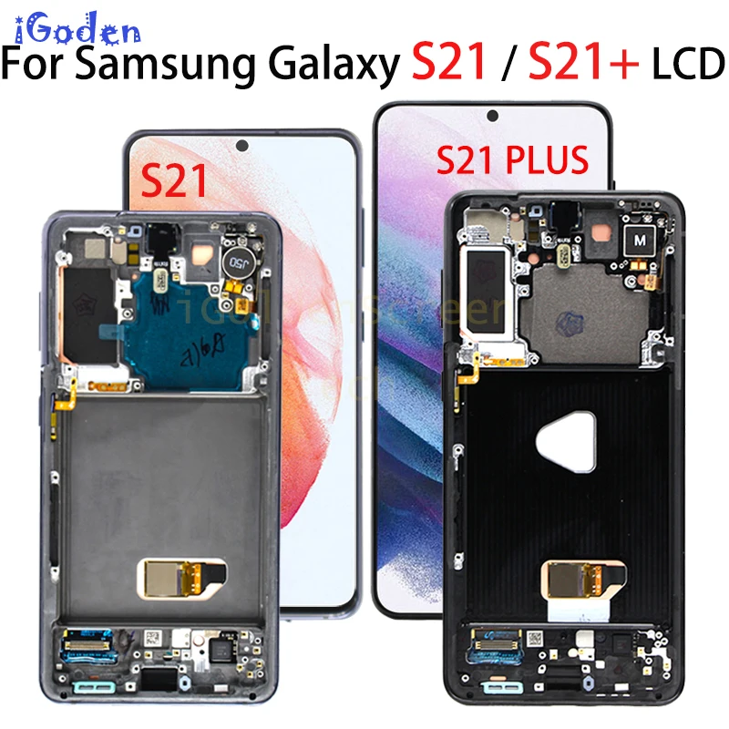 Для Samsung Galaxy S21 Lcd G991 G990F/DS с рамкой дисплей сенсорный экран дигитайзер для s21 Plus LCD