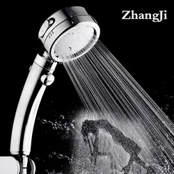 Zhangji покрытие 3 режима с кнопкой переключения душевая головка пластиковая Регулируемая ванная комната обработанная недавно высокое