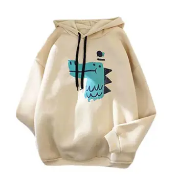 

Hoodies Women Hooded Simple All-match Leisure Oversize Pullovers Korean Style Warm Kawaii Womens Loose Streetwear Sweatshirts