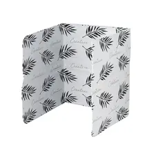 Plant Patterned Aluminum Foil Oil Baffle Film Home Kitchen Cooking Oil Proof Foldable Plate Oil Splash Prevention Easily Clean