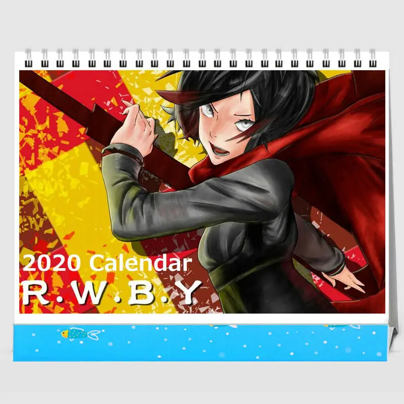 Новинка, аниме календарь RWBY Ruby Rose Blake Belladonna Weiss, настольный 13 страниц, подарок на год