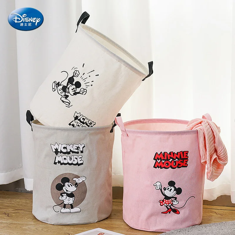 Mickey Mouse Donald Duck Storage Bucket Basket Cute Cartoon Clothing Tools Cloth Box Foldable Bag Polyester | Дом и сад