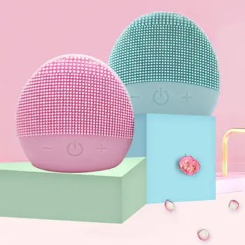 

NEW Silicone Face Cleansing Brush Mini Electric Massage Waterproof Facial Cleansing Tool Soft Deep Face Pore Cleanser Brush
