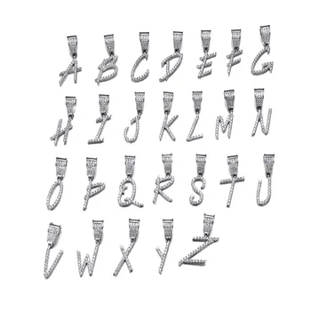 

Hip Hop Full Iced Out Name Necklaces Brush Font Letters Necklaces & Pendant Cubic Zirconia For Men Jewelry