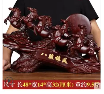 

horse places eight steed crafts to earn money High-end luxury Animal Sculpture statue carving Home Decoration