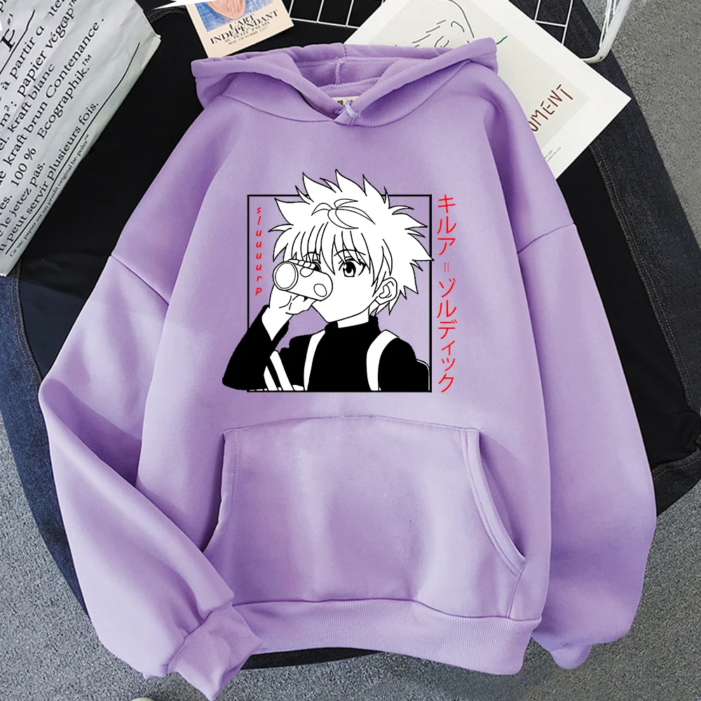 Sudadera con capucha de Anime japonés para hombre y mujer, jerséis de Hunter X Killua Zoldyck Hisoka de los años 90 AliExpress Ropa de hombre