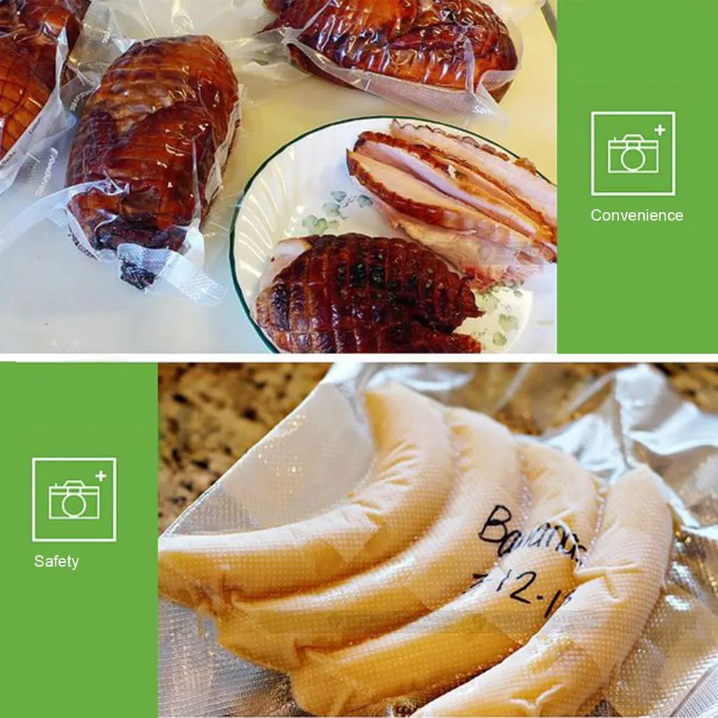 Бытовой Еда вакуумная упаковка мешок для вакуумный Еда свежие длинные брюки цвета хаки, сумка для ноутбука 12/15/20/25/28 см* 500 1 рулон Кухня для хранения