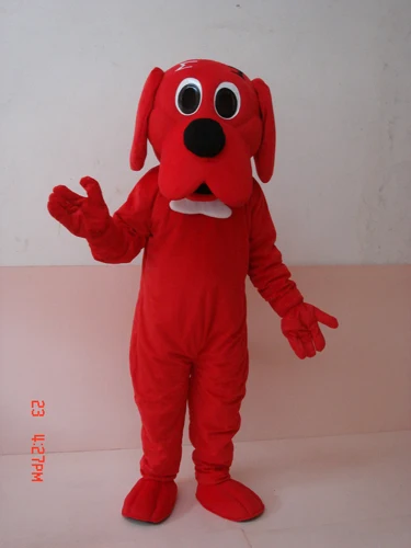

Factory direct sale red cute dog Mascot Costume Adult Halloween Birthday party cartoon Apparel Cosplay Costumes