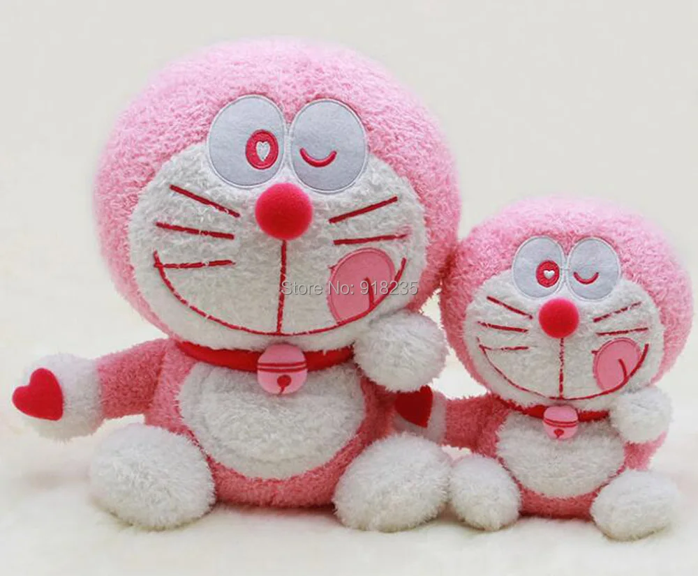 10/лот 4 стиля розовый сидящий Doraemon 20 см плюшевые куклы мягкие куклы для детей мягкие игрушки