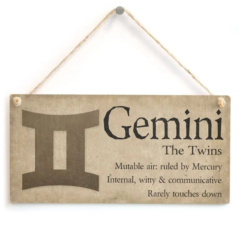Meijiafei Gemini близнецы-духовный подарок астрологический знак зодиака 1" x 5"