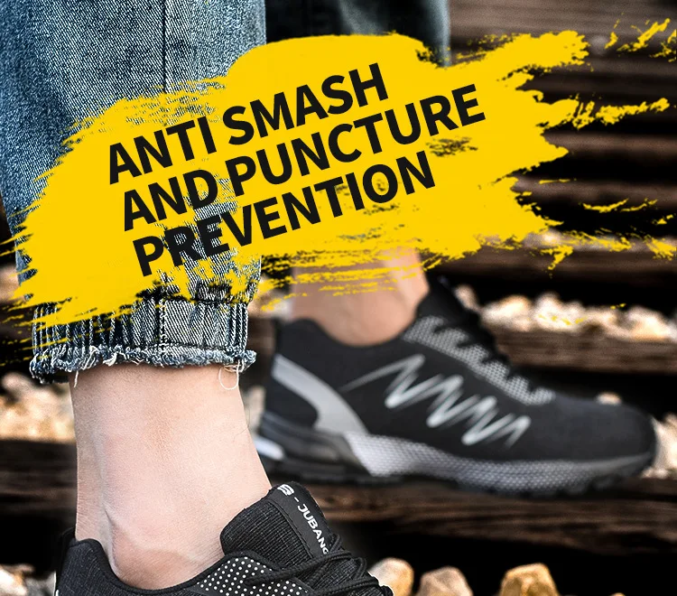 Men's Work Shoes Safety Boots With Steel Toe Shock And Puncture Resistant Protective Work Boots Men Shoes Breathable Sneakers