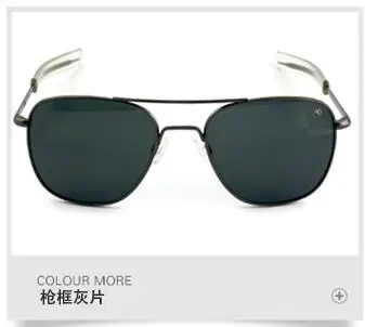 black-gray Ao 8052, мужские солнцезащитные очки, пилот, очки для вождения, американская армия, военные, 0, птическая авиация, солнцезащитные очки, прямоугольные, oculos masculino - Цвет линз: black-gray