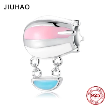 

Fashion for women 925 Sterling Silver Cute hair dryer pink enamel beads Fit Original JIUHAO Charm Bracelet Jewelry making