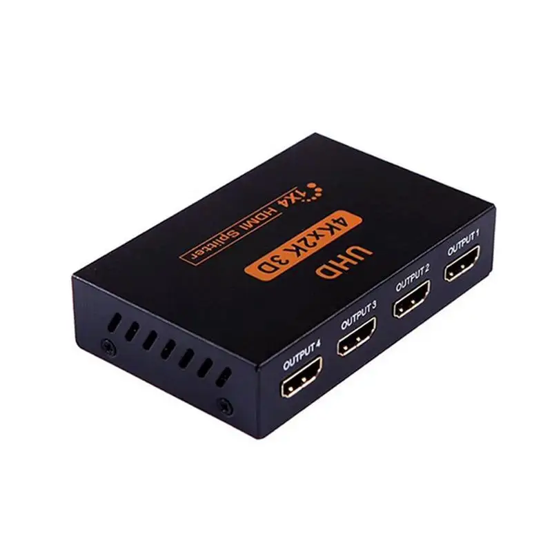 4K HDMI сплиттер Full HD 1080P видео HDMI переключатель выход в 2 4 1 HDMI усилитель для HDTV DVD дисплей 1 PS3 Dual O0K1 - Цвет: Black