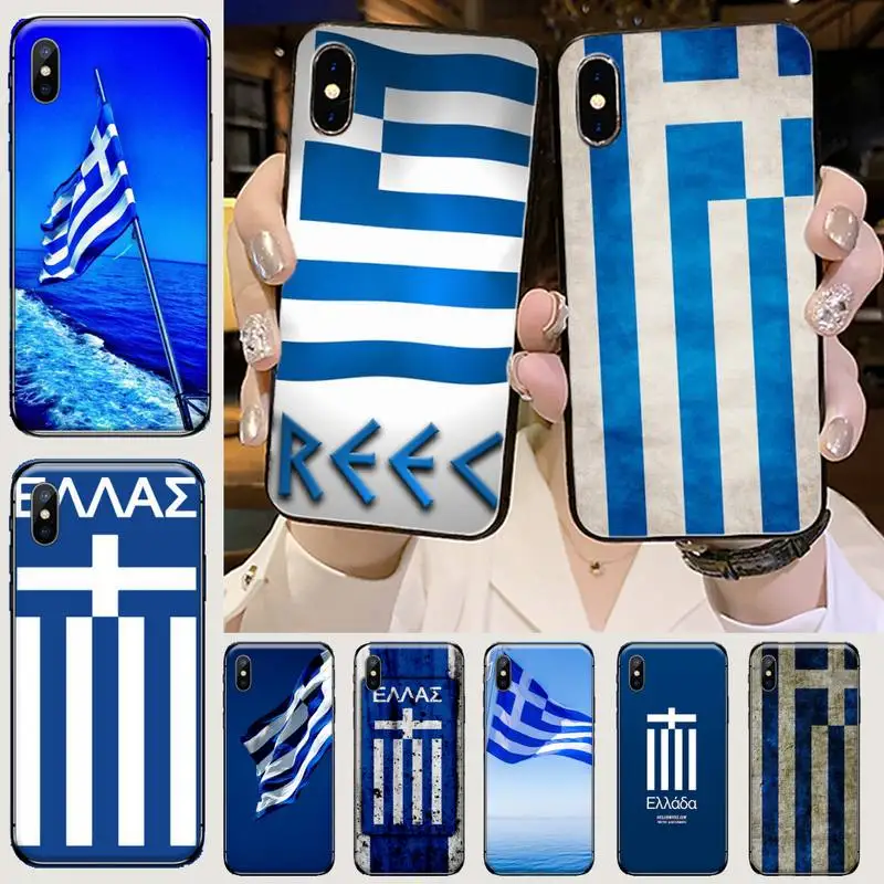 Чехол для телефона с греческими национальными флагами iPhone 11 12 pro XS MAX 8 7 6 6S Plus X 5S SE