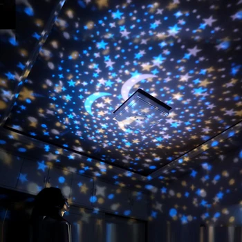 

Projector moon Lamp starry Night Light LED star light lampara luna USB Bedroom Party rechargeable night light for child