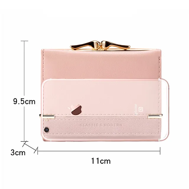 Women's Wallets Leather Luxury Designer Female Coin Purses ID Card Holder Wallet Short Ladies Money Bags Clutch Purse 3