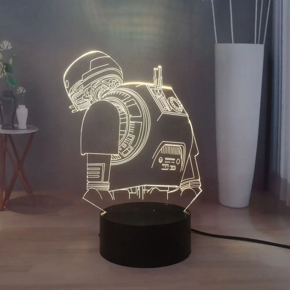 Star Wars Table Lamp The Last Jedi USB Remote LED Night Light for Kids Force Awakens BB-8 RGB Colorful Bedroom Desk Kid | Освещение