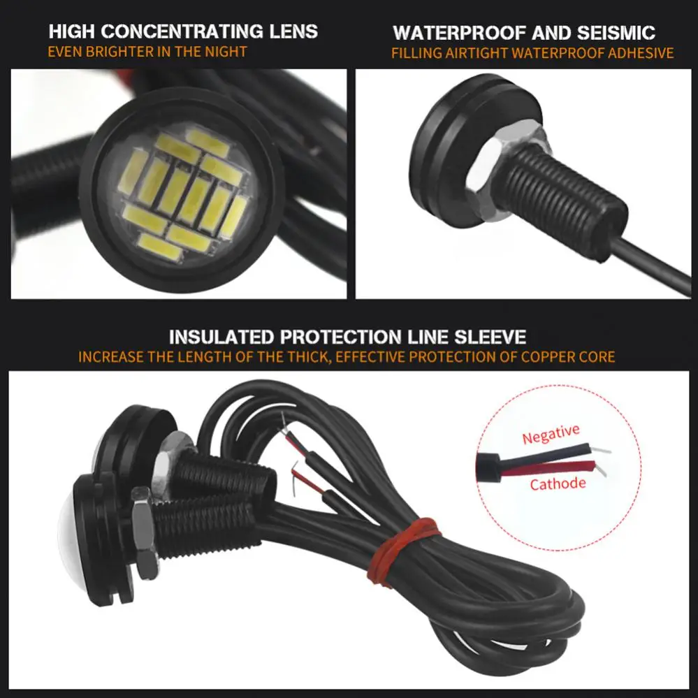 ̱    ȯ ȣ, 4014 12SMD ڵ Ȱ DRL ,    ȣ , 22mm, 12V, 10 