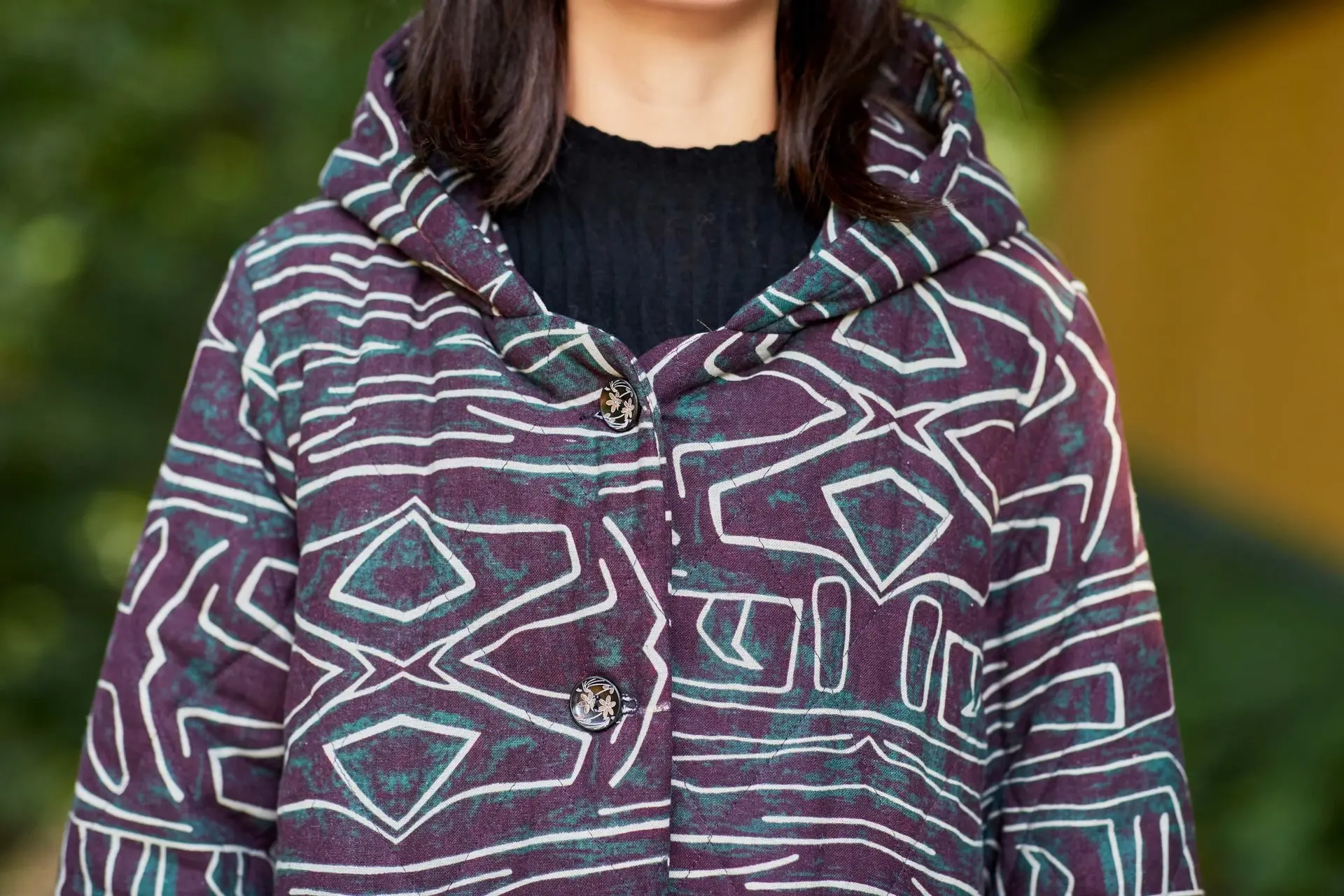 Winter Thick Space Cotton Hooded Wave Large Size Retro WOMEN'S Cotton Padded Clothing