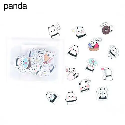 Panda Горячая милый Рисование рынок дневник хомяк панда прозрачный Скрапбукинг календарь наклейка для украшения альбома печать Памятка наклейка для детей - Цвет: Panda