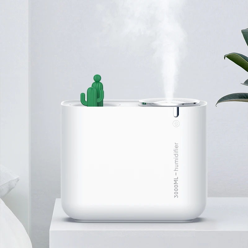 Home Air Humidifier 3000ML for Home Office Mist Maker Heavy fog Ultrasonic Electric Aroma Diffuser USB Humidificador with Light