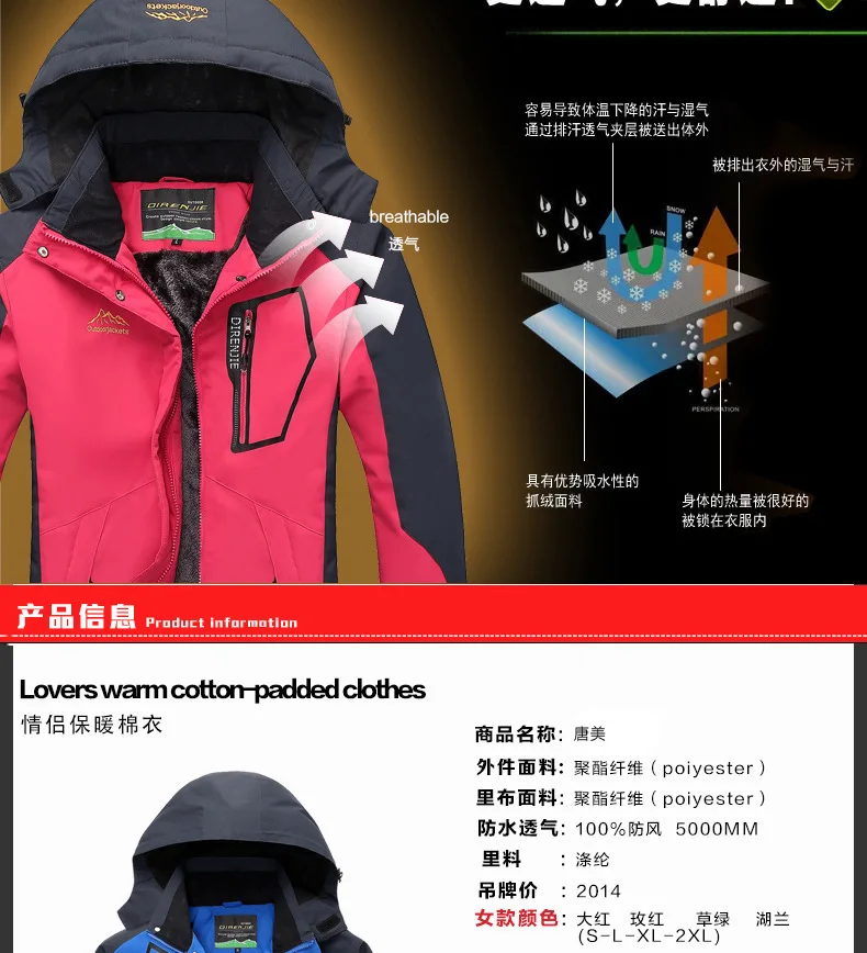 AliExpress куртка-дождевик для мужчин и женщин, водонепроницаемая, бархатная, ветрозащитная, прямые волосы