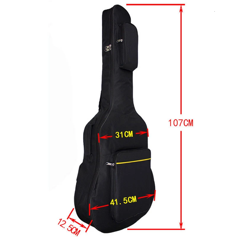 40/41 дюймов Сумка для гитары рюкзак 600D Оксфорд водонепроницаемый акустическая народная гитара сумка для Гига чехол с плечевыми лямками