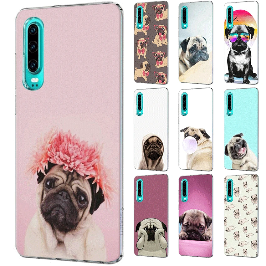 Чехол для мобильного телефона Huawei P30 P20 P10 P9 P8 P Sart Z Lite Pro Жесткий чехол Мопса |