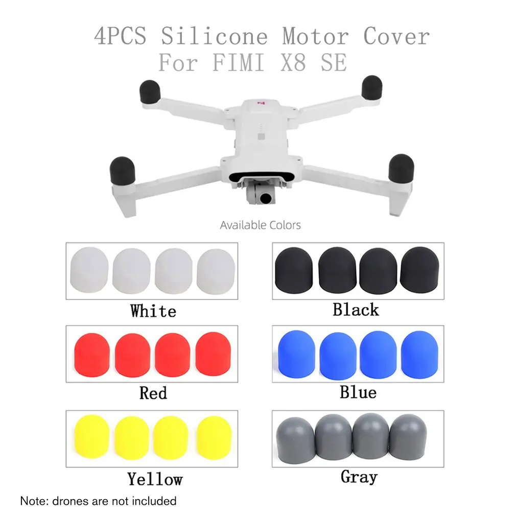 4PCS FIMI X8 SE Motor Bescherming Cover Siliconen Case Motor Stofkap en Drop Bescherming voor Voor X8 SE drone Accessoires