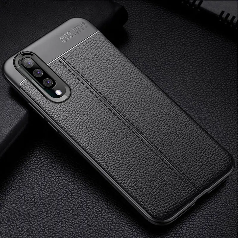 Черный Чехол для samsung Galaxy A50, роскошный силиконовый чехол, мягкий ТПУ чехол для samsung Galaxy A50 A 50 A70, чехол для телефона, защитный бампер - Цвет: Черный