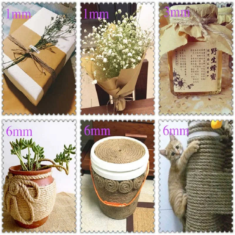 Прочный DIY 4/6/8 мм сизалевая веревка, Когтеточка для кошек Котенок Pet Дека для ножек стула скалолазания доска упражнения заточить коготь расходные материалы