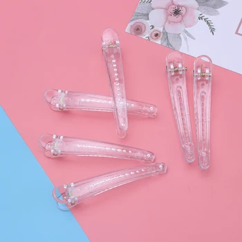 

Hair Hairstyle Styling Tool Accessories 6pcs Transparent Plastic Salon Hair Clips Hairdressing Clip Duck Mouth Hairpins