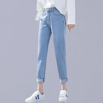 

Boyfriend Jeans For Women New Autumn Fashion Korean Style High Waist Casual Denim Pants Female Pencil Jeans Pants P120