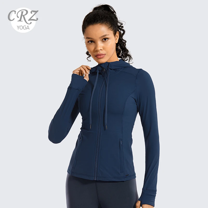 CRZ YOGA Womens Athletic Padded Vest Lightweight Full-Zip Sleeveless Jackets with Pockets
