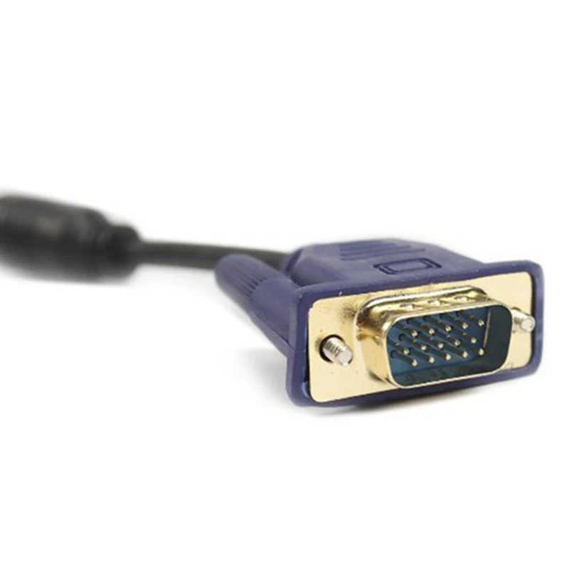 1,8 метров 6 футов HDMI Мужской к VGA HD-15 Мужской кабель и черный синий VGA 15 контактов Штекер кабель Компьютерный монитор провод кабель 1