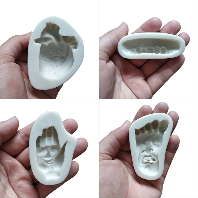 

Halloween Series Crystal Epoxy Resin Mold Human Organs Heart Hands Feet Teeth Shape Silicone Mould DIY Crafts Jewelry Making