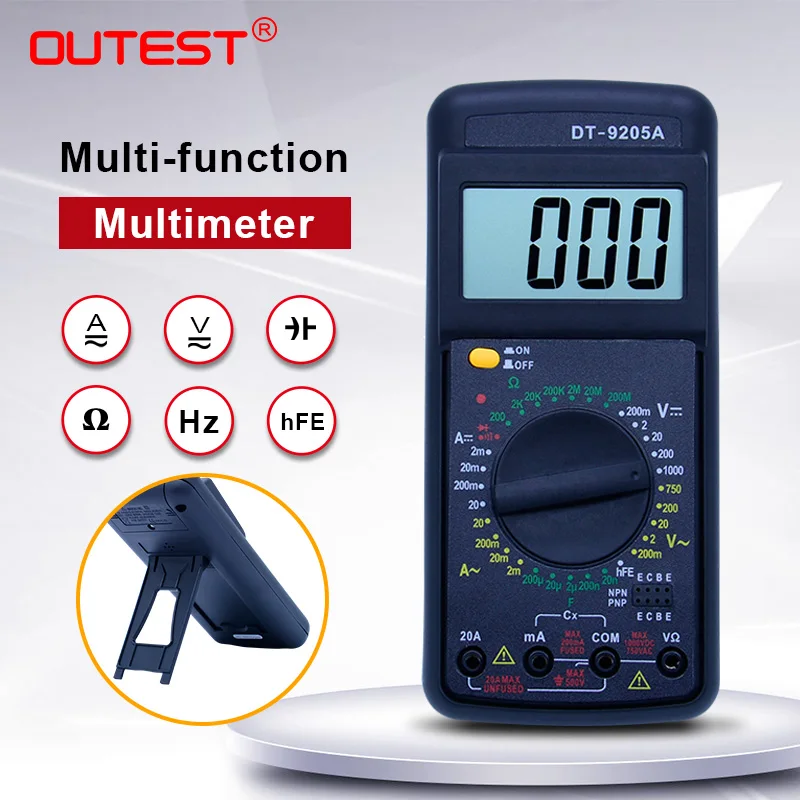 OUTEST DT 9205A Digital Multimeter digital ammeter voltmeter Frequency