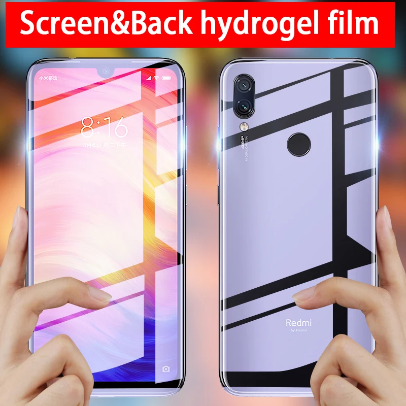 1 to 2pcs back hydrogel film on for Xiaomi Redmi Note 7 Pro 7S redmi7 7pro note7 note7s 6pro screen protector not tempered glass | Мобильные