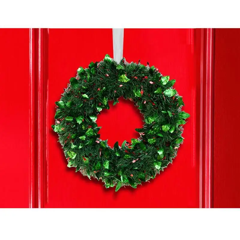 15.75in Christmas Wreath Artificial Decorative Door Hanging Wreath Xmas Decor For Party Home Decoration