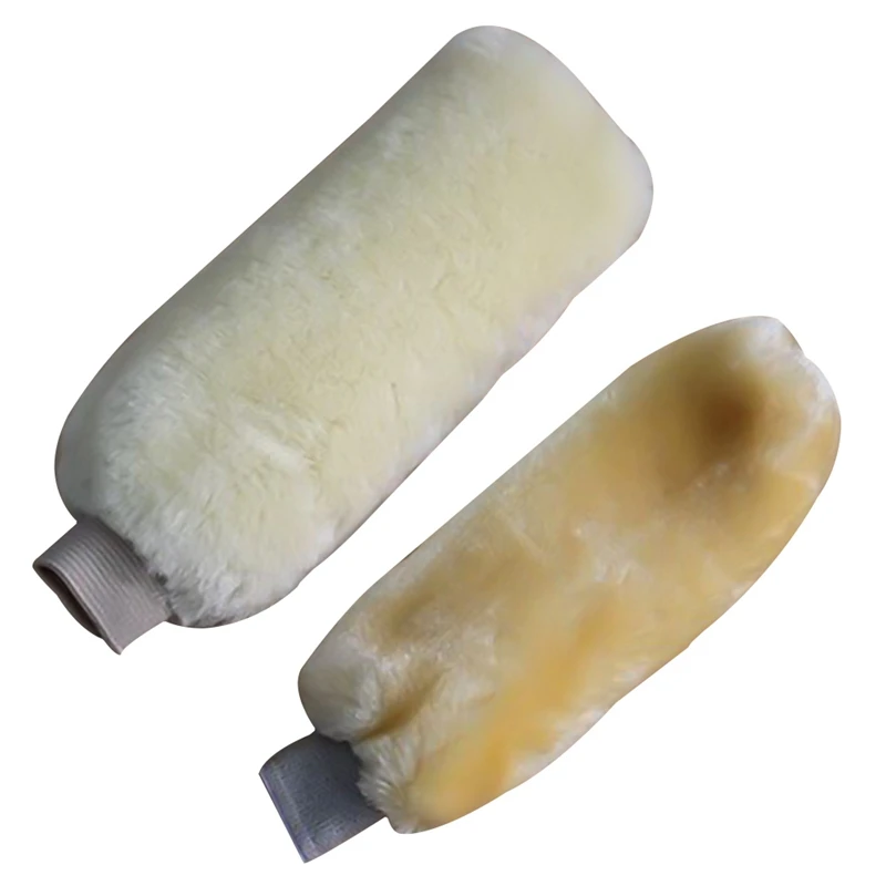 Synthetic Wool Plush Cover Handbrake Gear Suit Winter Warm Set For Universal Car Automobiles Accessories