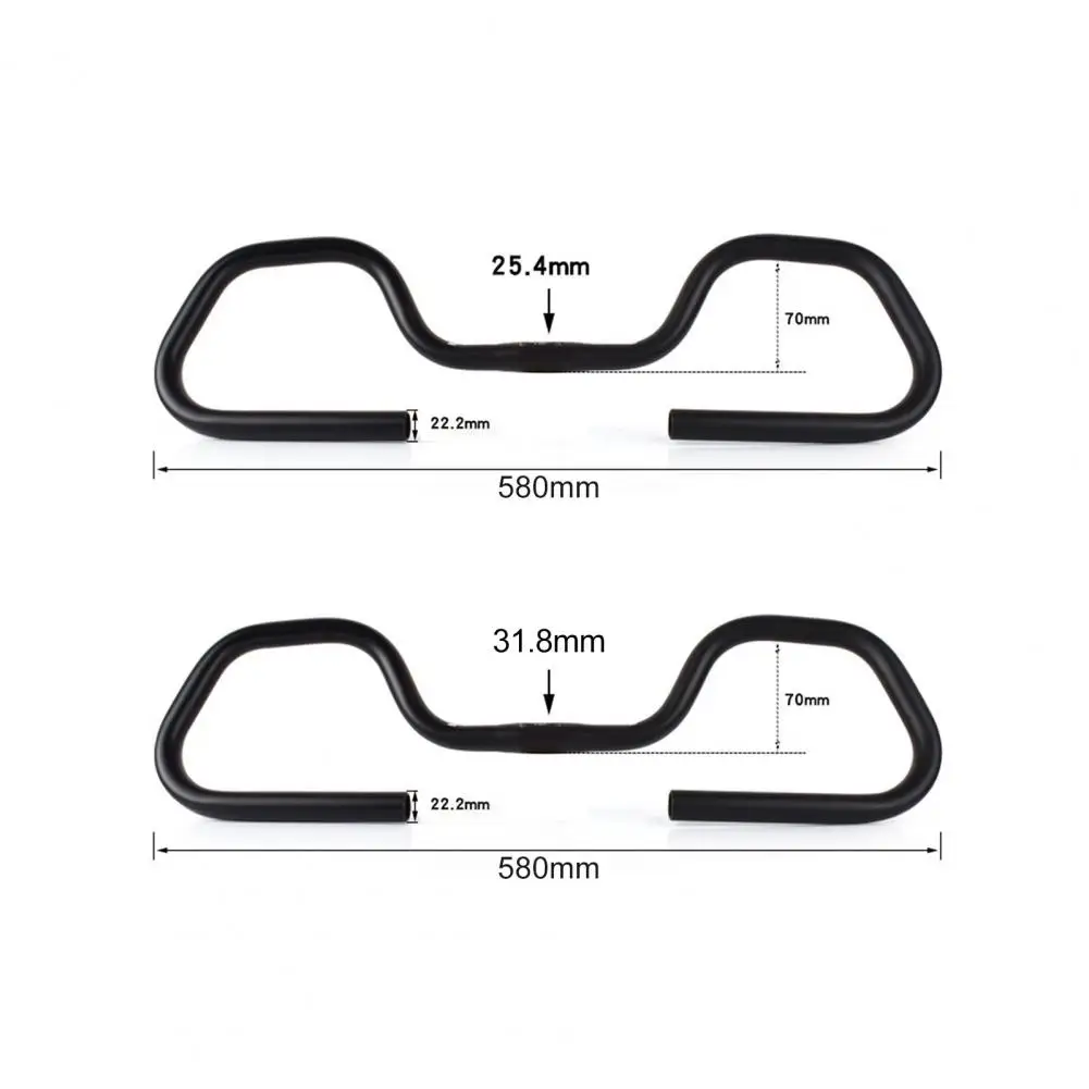 Manubrio Farfalla Bici 31.8mm - Per Touring E Trekking Nero