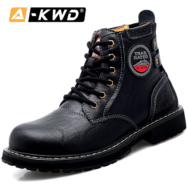 Осенняя обувь для активного отдыха Мужская Рабочая марки Werk темно-коричневого